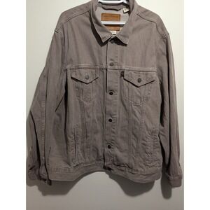 Levi's Premium Relaxed Vintage Fit Trucker Jacket Men's Size XXL Light Beige Tan